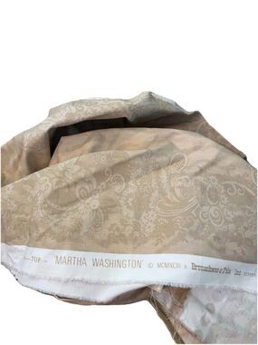 Brunschwig and Fils Martha Washington Toile Linen Fabric Remnant Floral Foliate